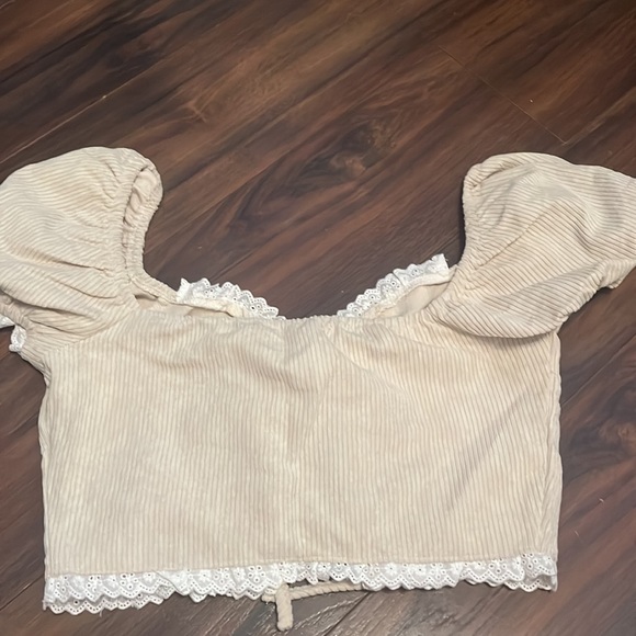 Women’s, beige, corset crop top - Picture 4 of 6
